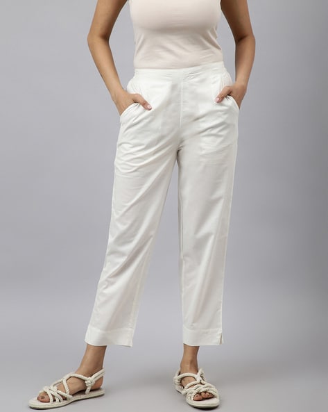 Buy CASUAL VIBES WHITE TROUSERS for Women Online in India-anthinhphatland.vn