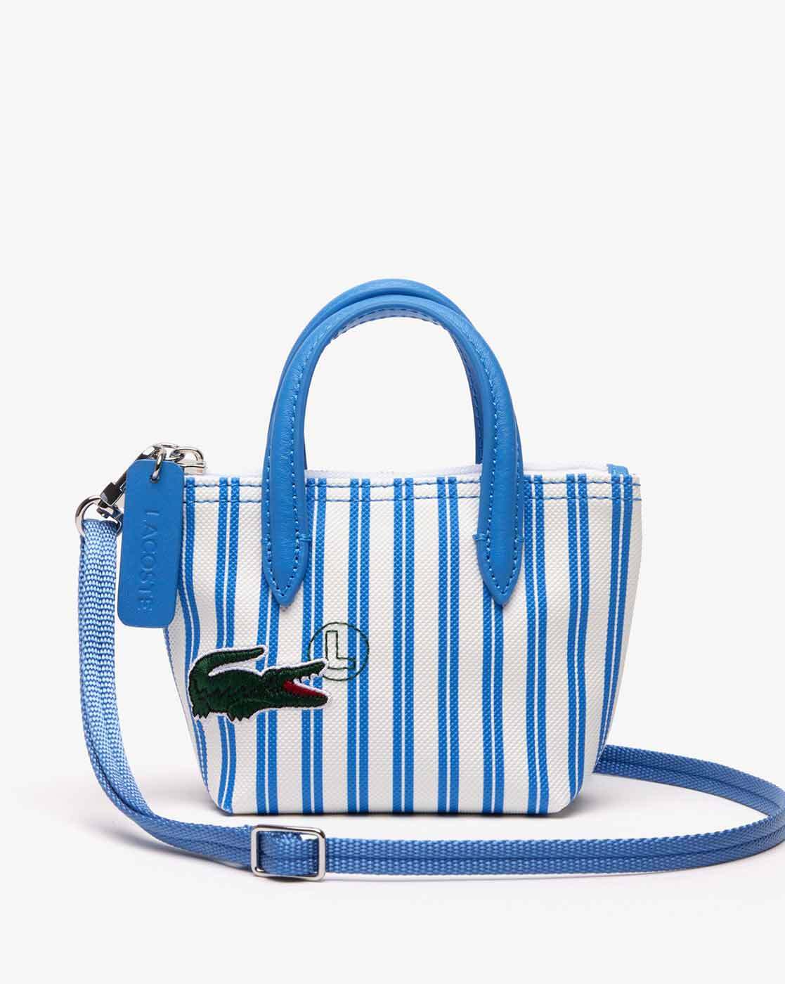 Ralph Lauren Large Blue White Tote Bag Purse Shoulder Satchel Zip Pocket  Striped | eBay