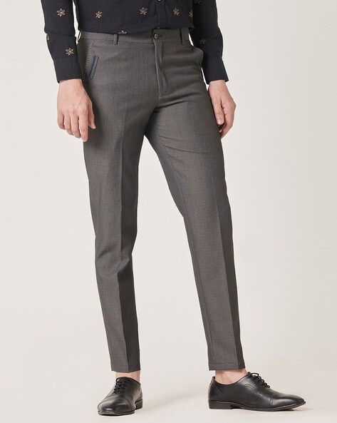 Buy Grey Trousers & Pants for Men by Mr Button Online