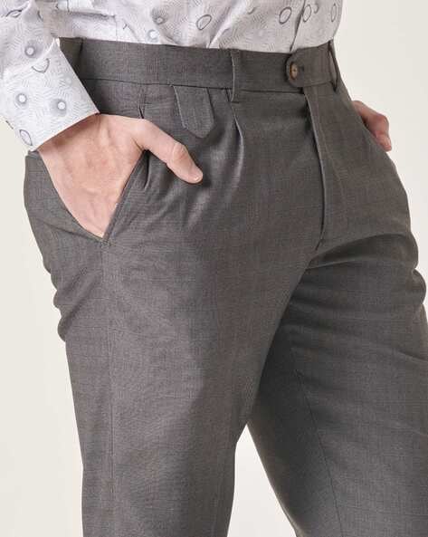 Buy Grey Trousers & Pants for Men by Mr Button Online