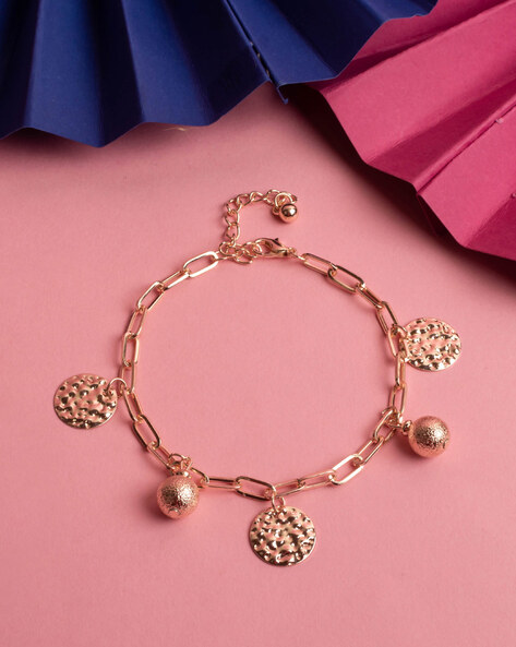 Gold dangling bracelet - AsBr52211 - 22k gold bracelet with beautiful  hanging balls.