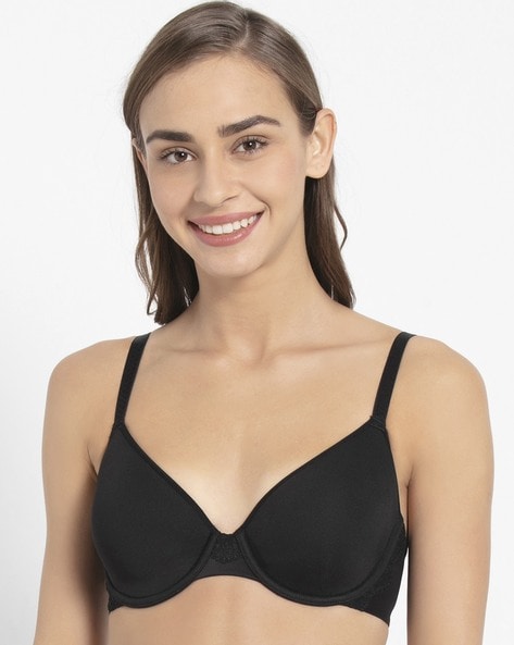 FE43 UnderWired Padded Polyester Elastane Full Coverage T-Shirt Bra with  Breathable Spacer Cup