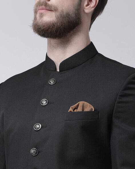 Buttoned-Up Sherwani with Pyjamas