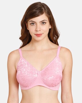 T-Shirt Bra with Lace (Pink)