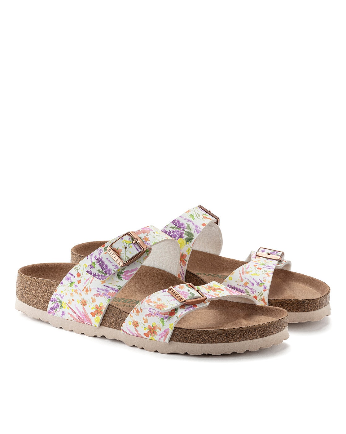 Floral birkenstock style online sandals