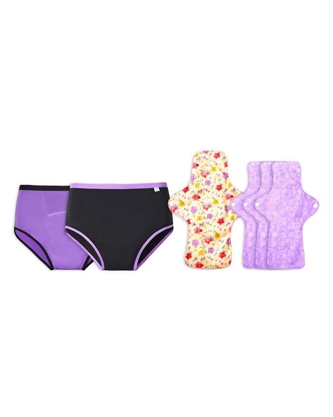 Period Underwear Pack of 3 (2 Lilac, 1 Pink) - SuperBottoms