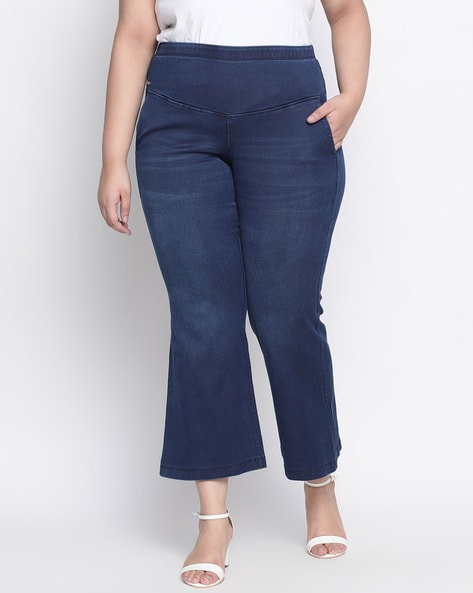 AMYDUS Plus Size Women Flared Jeans