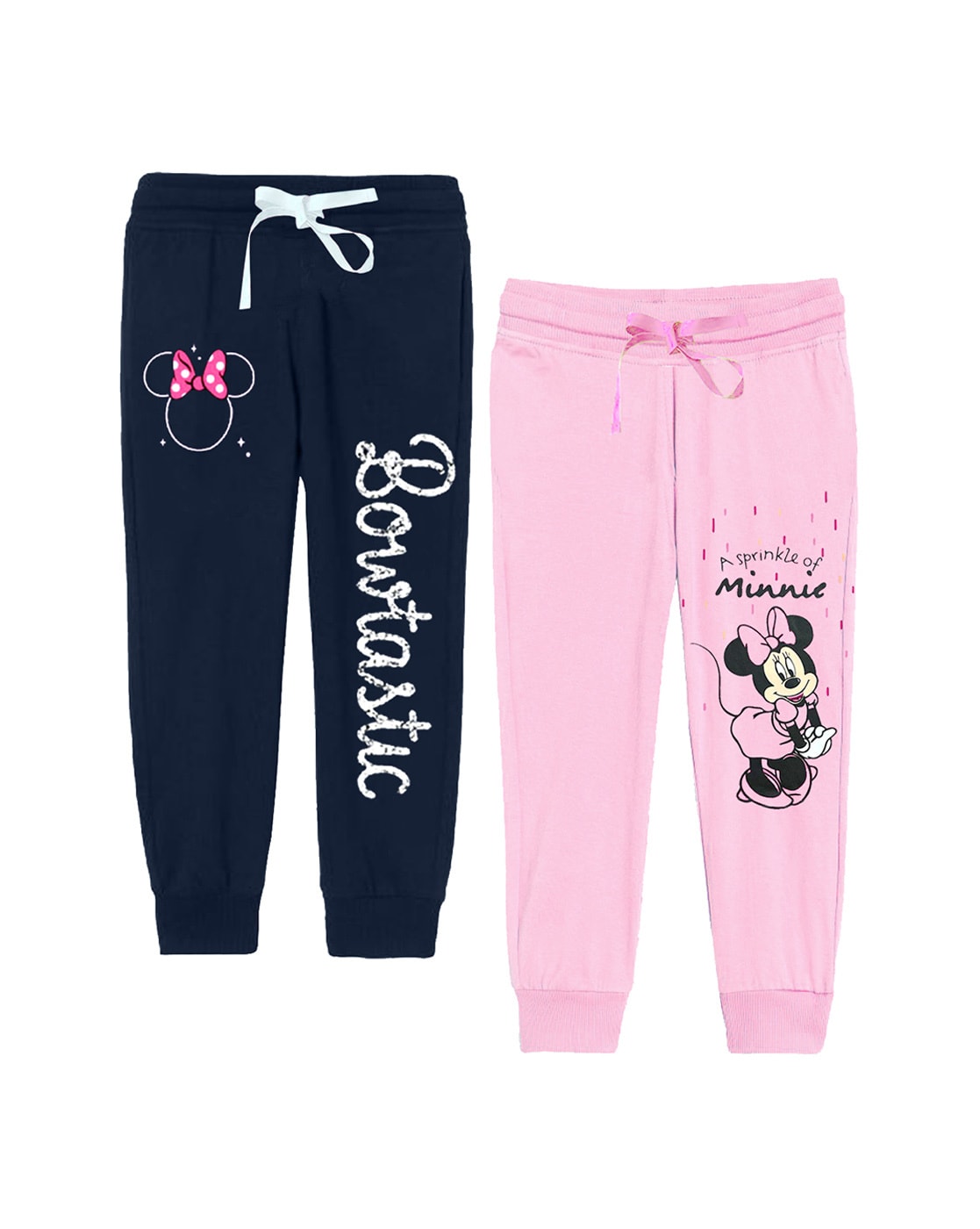 Buy Navy & Pink Track Pants for Girls by Kuchipoo Online