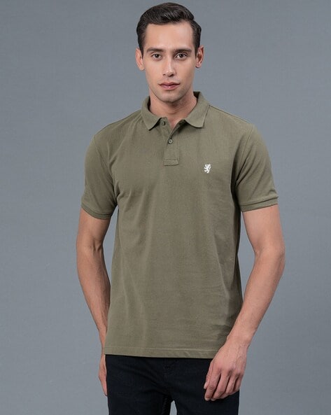 Regular Fit Polo T-Shirt with Logo Embroidery
