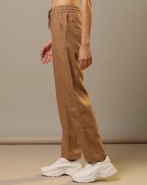 Buy Brown Trousers & Pants for Women by ProEarth Online