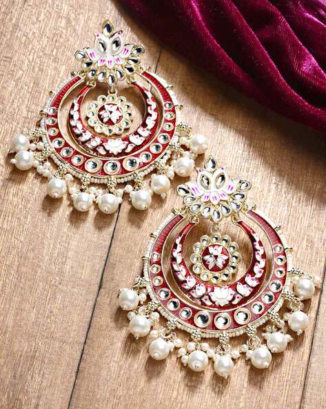 Juhi Bhatt in Kundan Chandbali With Pearls Earrings Online Cheap, Jhumka Earrings  Online Shopping, Earrings - Shop From The Latest Collection Of Earrings For  Women & Girls Online. Buy Studs, Ear Cuff,