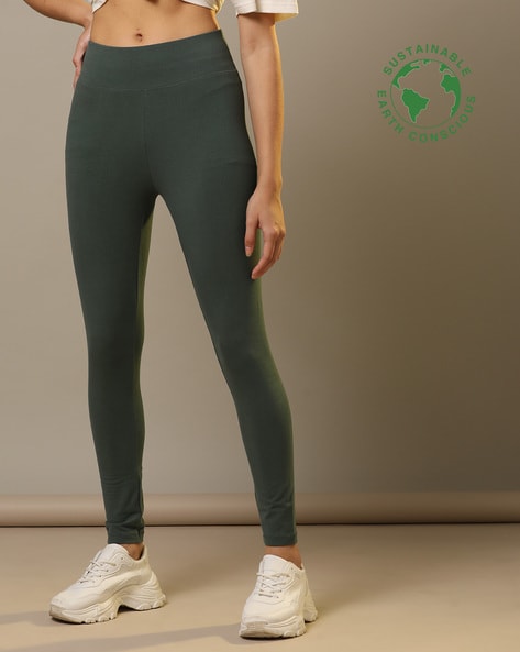 Buy Olive Green Leggings for Women by ProEarth Online | Ajio.com