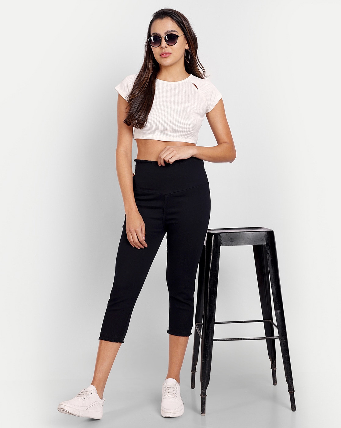 Buy Black Trousers & Pants for Women by ANGELFAB Online