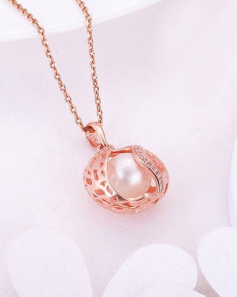 Giva Sterling Silver Rose Gold-Plated Warm Pendant with Chain