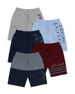 hellcat Pack of 5 Typographic Print Shorts-picture-38