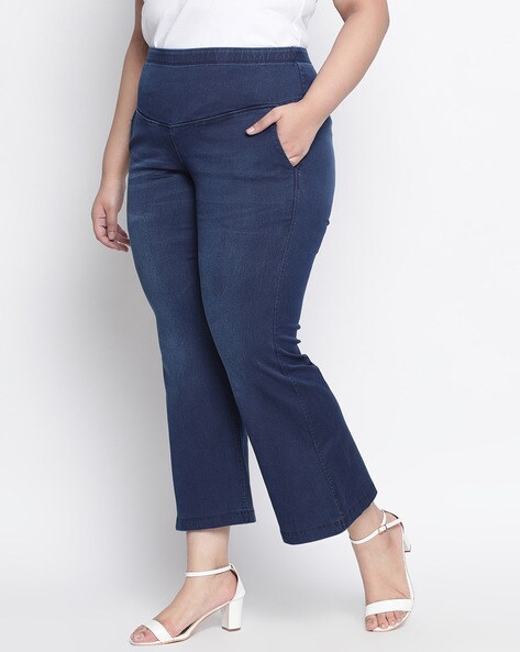 AMYDUS Plus Size Women Flared Jeans