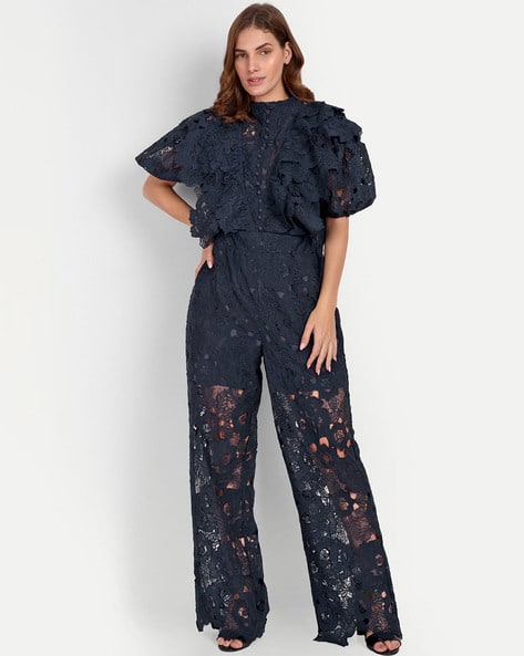 Buy Navy blue Jumpsuits &Playsuits for Women by IKI CHIC Online