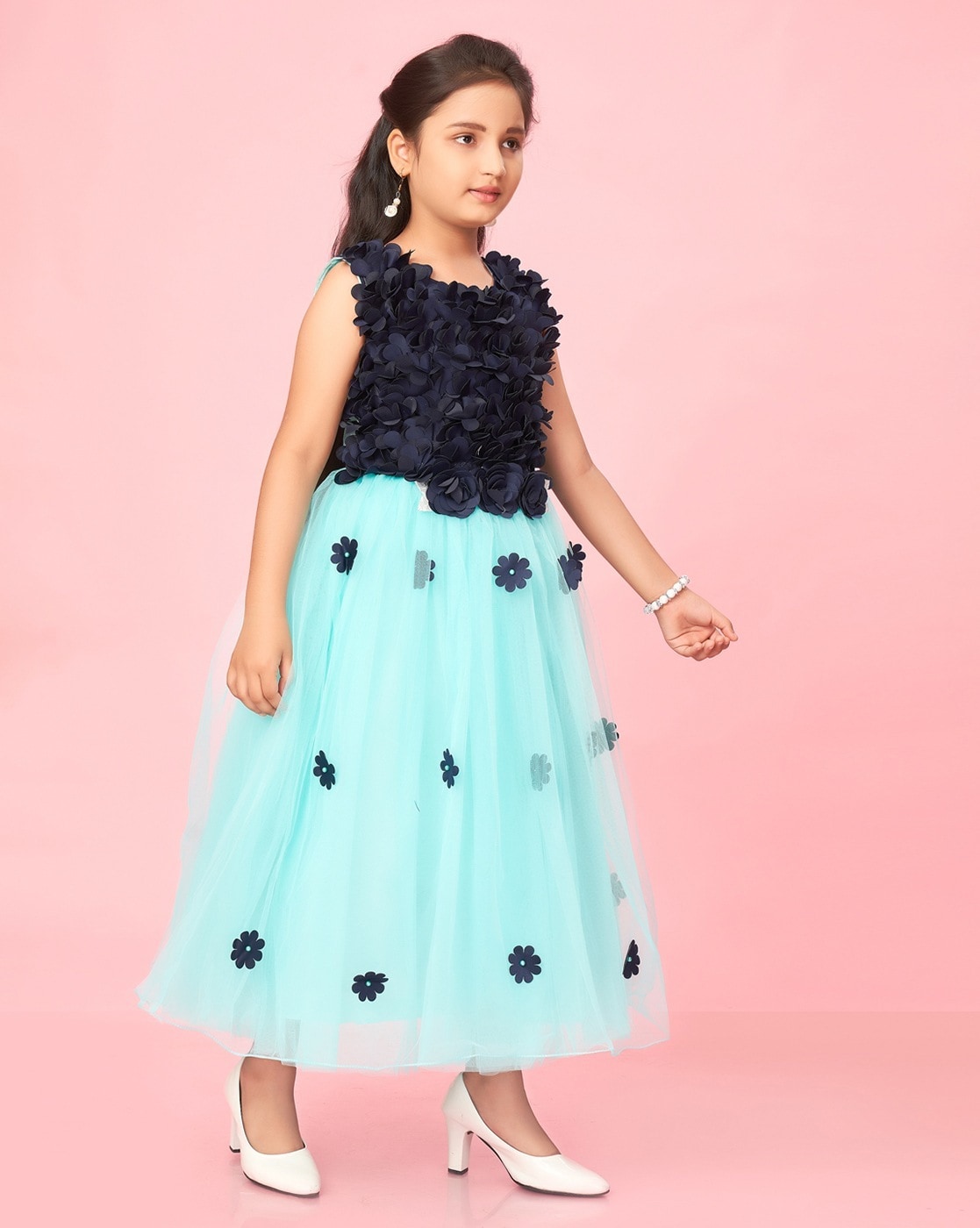 9 Years Girls Dress by Cub McPaws | Cotton Half Denim -Dark Blue Kids Dress  for Girls| Cap Sleeves Stlylish Fashion Wear Girls Frock | 9-10 Years :  Amazon.in: Fashion