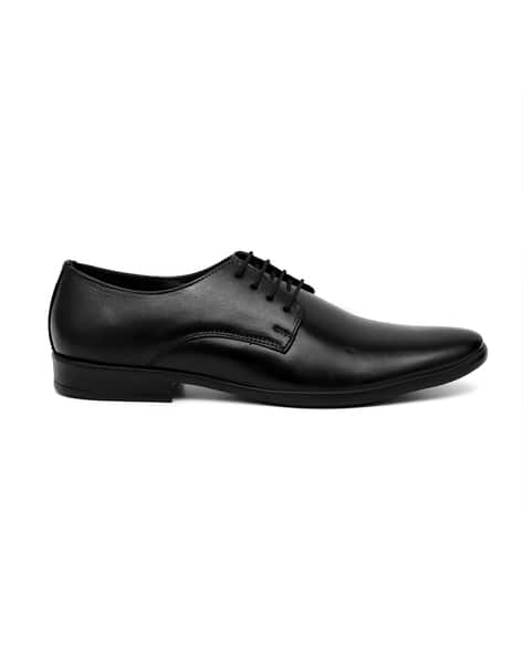 Buy SHUAN Genuine Leather Lace-Up Derby Shoes Online | Ajio.com