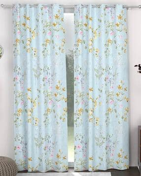 chhavi india Set of 2 Floral Print Door Curtains-picture-17
