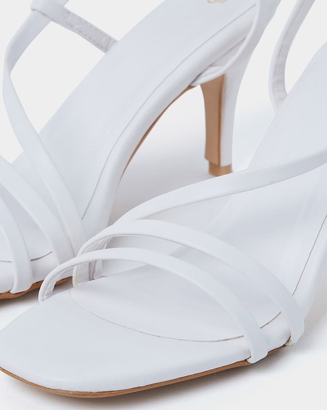 Womens white best sale strappy sandals