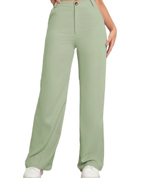 Buy Khaki Trousers & Pants for Women by FNOCKS Online