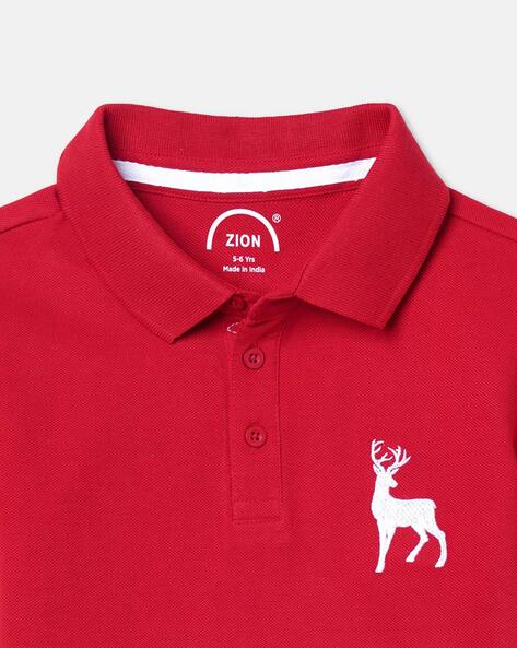 White Premium Polo T-Shirt with Deer Minimal Silhouette Graphics on Po –  Styched Fashion