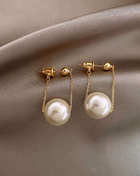 Fashion Crystal White Pearl Earrings Dangle Drop Hoop Hook Women Wedding  Jewelry | eBay