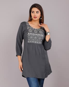 jyoti Embroidered Rayon Tunic-picture-22