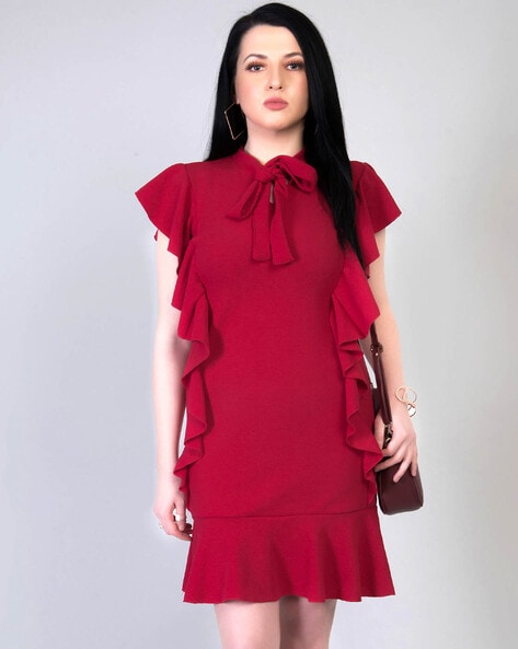 Red Dresses for Women by ADDYVERO Online | Ajio.com