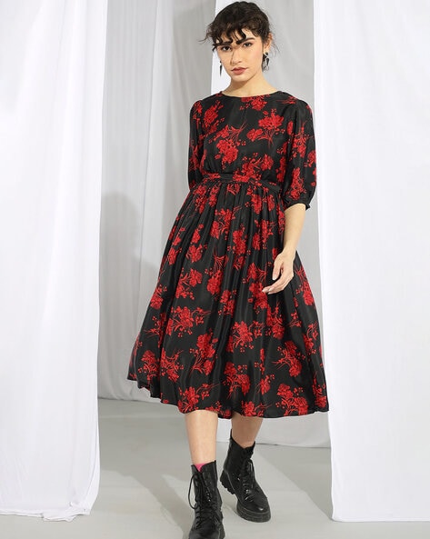 Buy Black & White Dresses for Women by MUHURATAM Online | Ajio.com