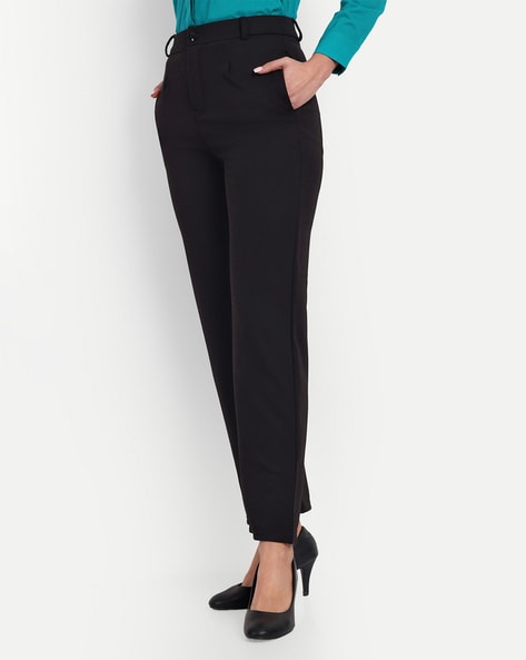 Buy online Black Flat Front Full Length Trouser from bottom wear for Women  by Broadstar for 1019 at 66 off  2023 Limeroadcom