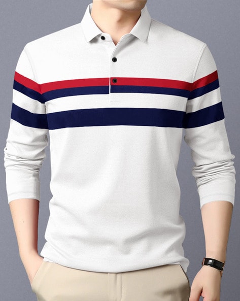 Stripes Regular Fit Polo T-shirt