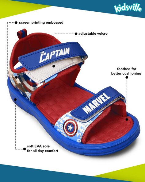 Buy Toothless Marvel Captain America Featured Sandals Red & Blue for Boys  (7-8Years) Online, Shop at FirstCry.com - 13966225