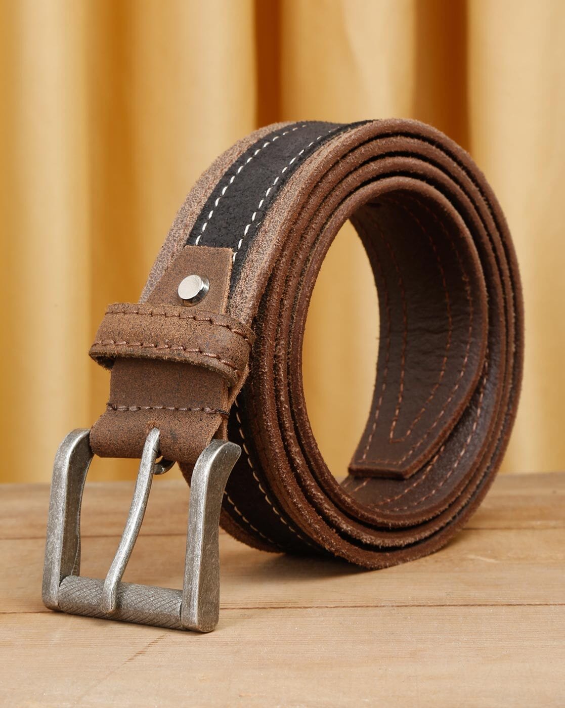 Men Black Textured Genuine Leather Reversible Belt – Teakwood Leathers
