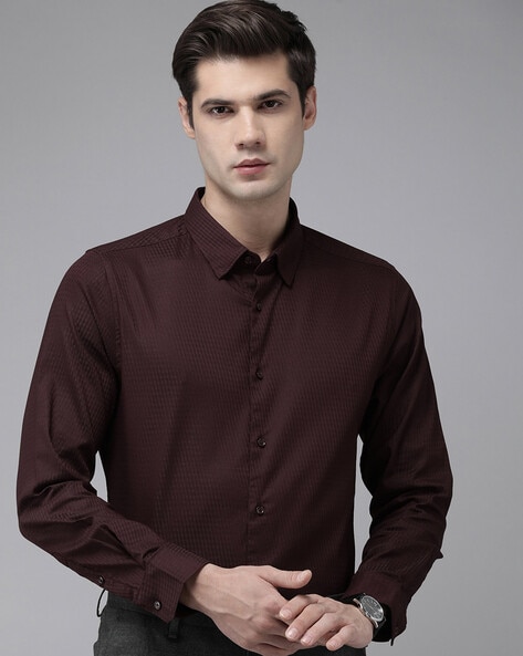 Buy Maroon Shirts for Men by THE BEAR HOUSE Online