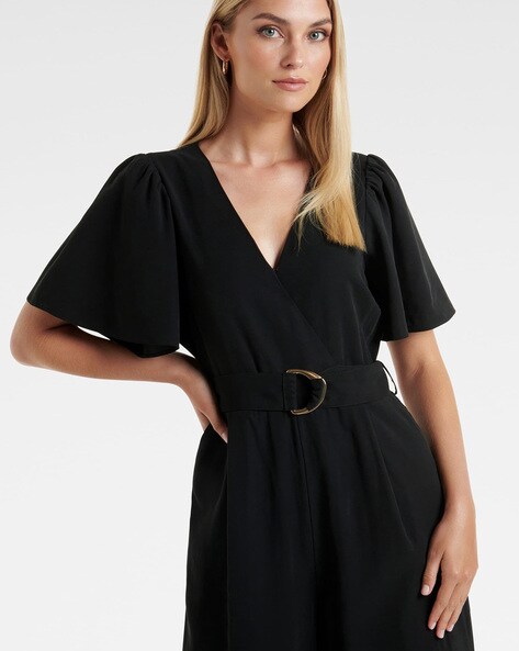 Angel Short Sleeve Romper Black