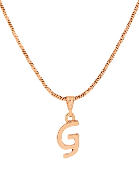 Letter g necklace rose gold sale