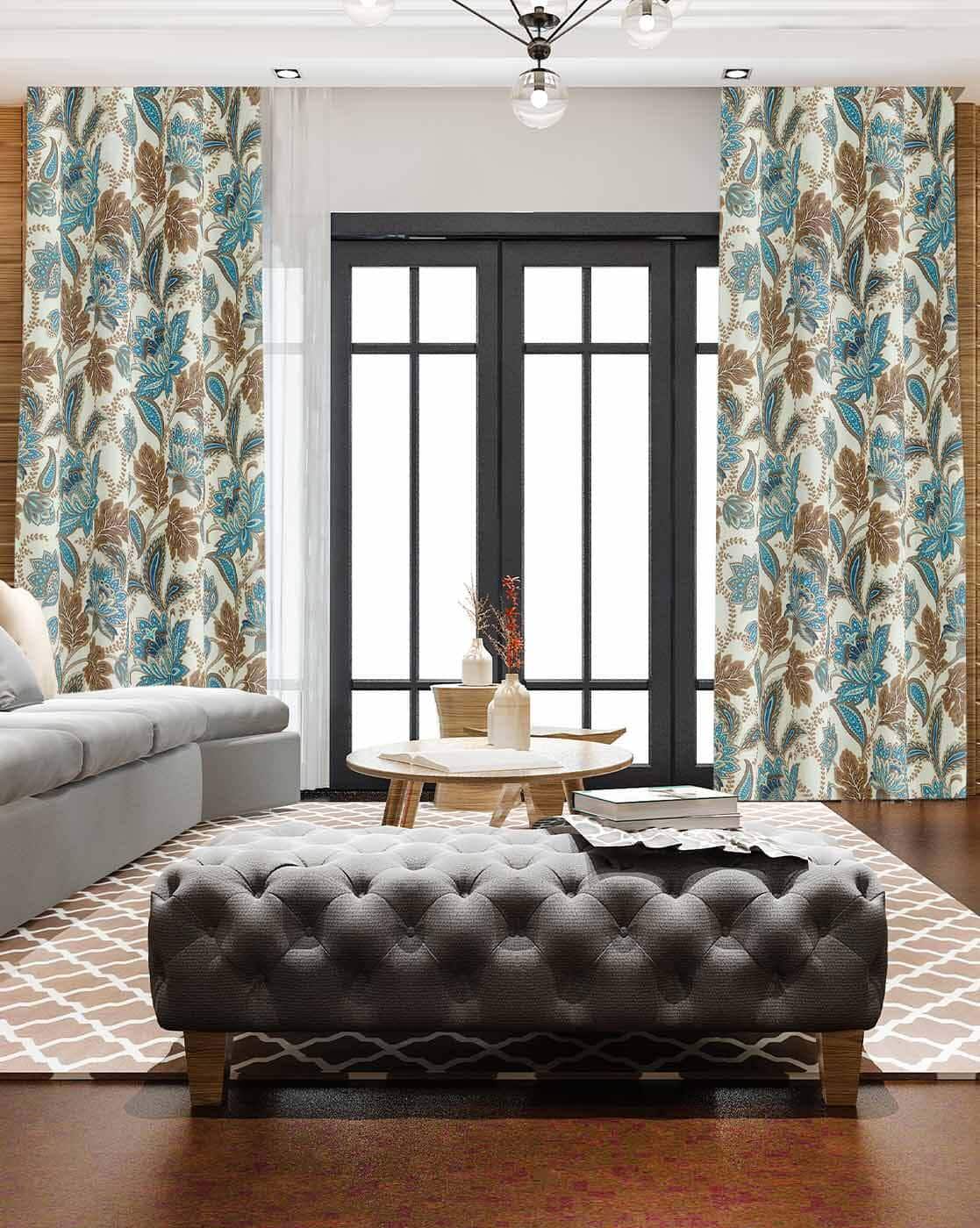 Blue And Brown Curtains For Living Room Matttroy