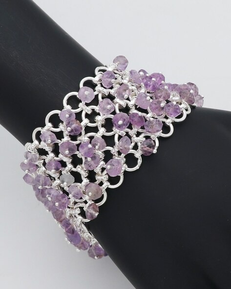 KALIFANO | Multi-Gemstone with Crystal Accents Gemstone Bracelet