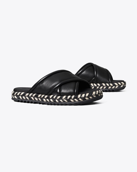 Buy Tory Burch Miller Metal Double T Soft Sandals - Black At 30% Off |  Editorialist