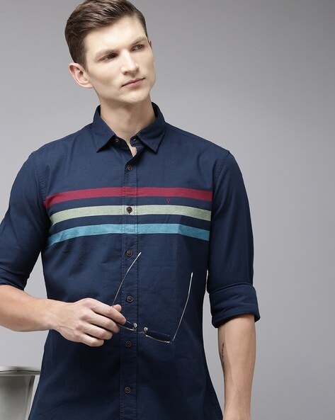 Buy Navy Blue Shirts for Men by VAN HEUSEN Online