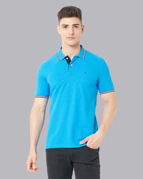 Micro Print Polo T-Shirt