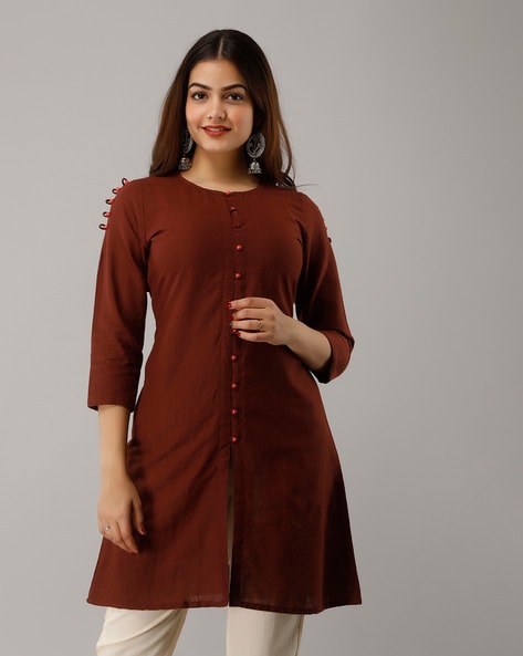 Buy Olive Green Kurtas for Women by AJIO Online | Ajio.com