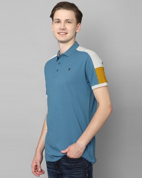 Buy Louis Philippe Men Printed Polo Collar T Shirt - Tshirts for