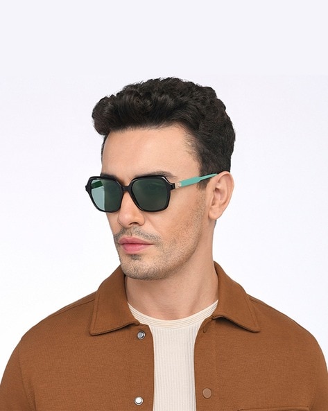 Buy Ray-Ban Ray-Ban Sunglasses | Black Sunglasses ( 0Rb4378 | Square |  Black Frame | Green Lens ) Sunglasses Online.