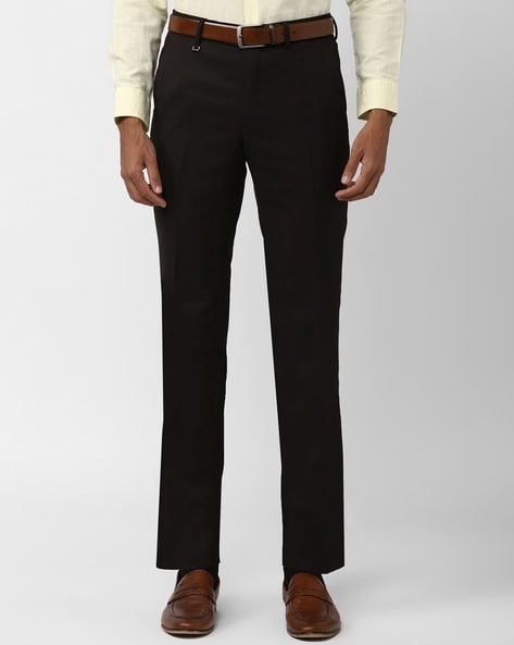 Buy Black Trousers Pants for Men by VAN HEUSEN Online Ajio