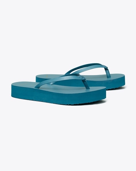 Tory burch flip flops blue new arrivals