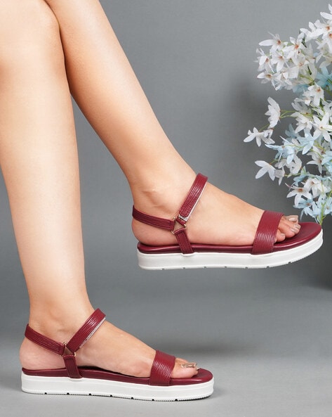 Maroon sandals hot sale