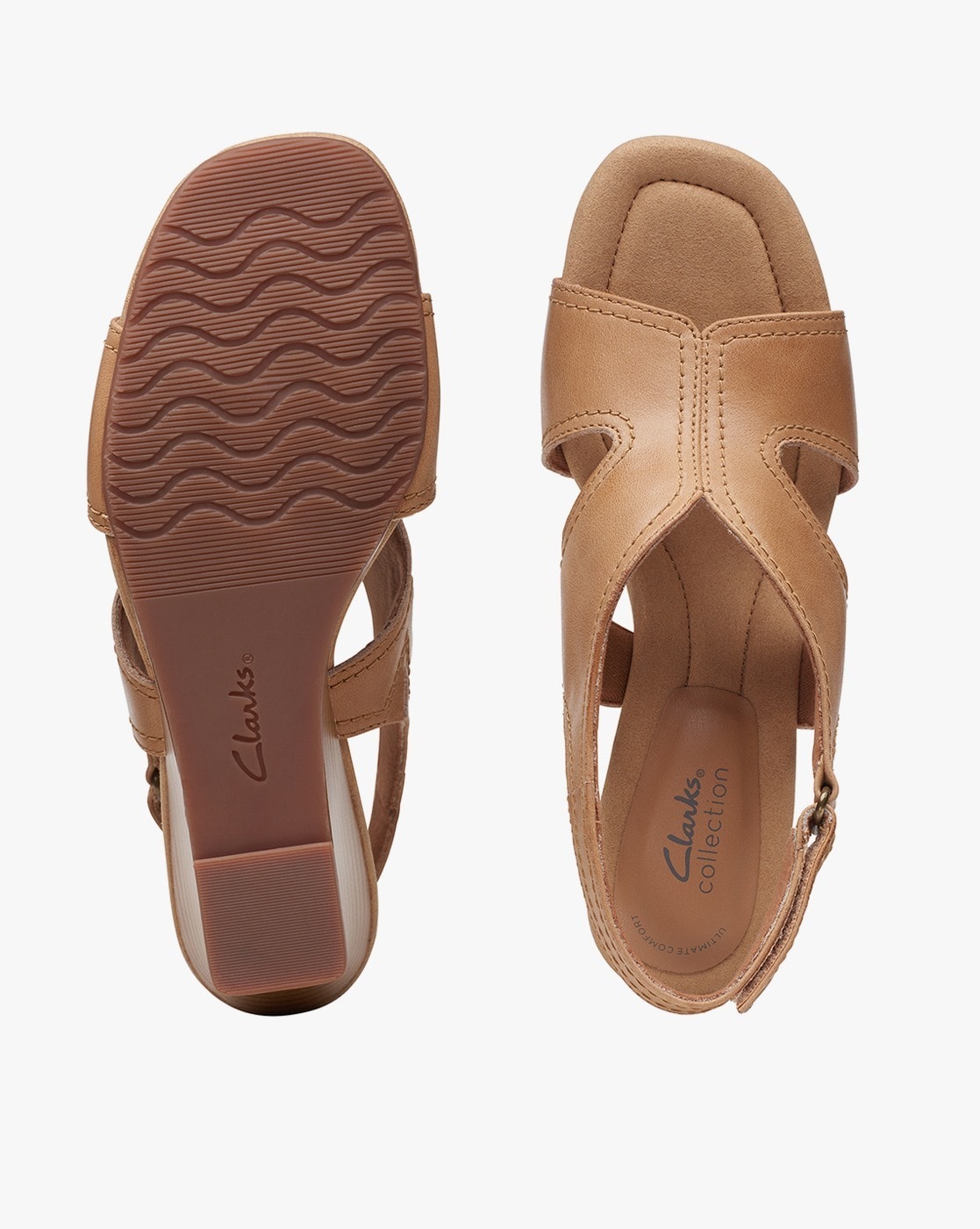 Buy Tan Heeled Sandals for Women by CLARKS Online Ajio